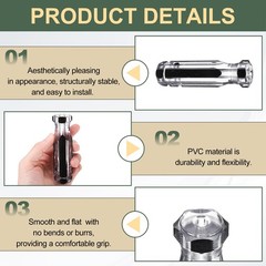 Pre-Drilled Blank Screwdriver Handles 6.3mm Hole 103mm Length Clear Black