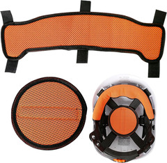 Hard Hat Sweatband and Top Pad – 1 Set Washable Hard Hat Sweat Bands with Helmet