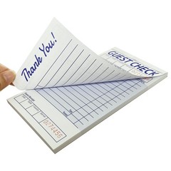 suituts 24 Pack Guest Check Book Board/Pads, Double-sided(24 books), White