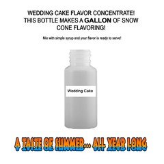 WEDDING CAKE MIX SNOW CONE/SHAVED ICE FLAVOR CONCENTRATE MAKES 1 GALLON