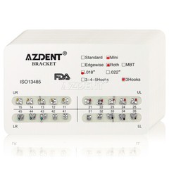 Dental Orthodontic Metal Brackets Braces Mini/Standard Roth/MBT 022/018 AZDENT