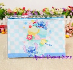 Aloha Stitch Ice Cream Single Zipper Pouch File Pocket Folder Storage Bag