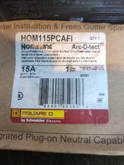 1x HOM115PCAFI SQD ARC-FAULT 15 AMP 1POLE 120V NEW Square D