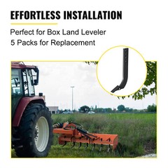 VEVOR 18” Box Blade Shank Scarifier Shanks Teeth 4 Holes Box Scraper Shank 5pcs
