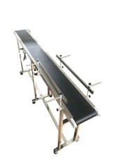 New Foldable Electric Conveyor PVC Belt 110V Size 82.6”x7.87” w/ 2 Guardrails