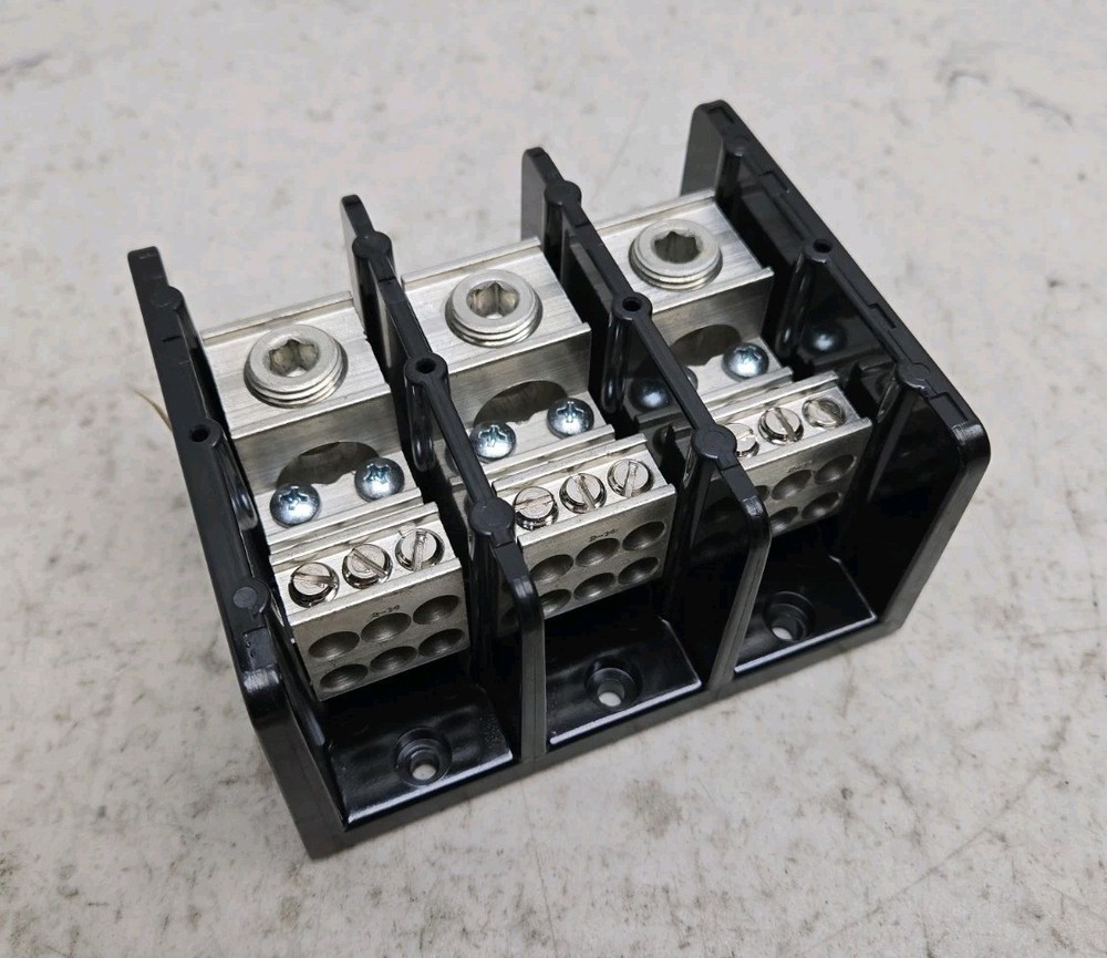 Marathon 1433553 Barrier Terminal Block Screw-On 3-Pole 3-Port 2-14 Awg Aluminum