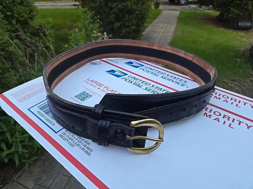 Safariland Leather Tactical Gun 36/90 Belt Black MDL 146V, P5, 2.25” X 43”, 34*