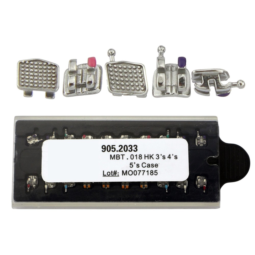 Dental Metal Brackets Orthodontic MIM MINI Brace Roth 022 345 Hooks MBT 018 OC