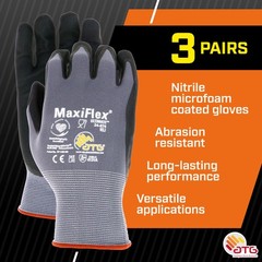 MaxiFlex PIP 34-874/M MaxiFlex Ultimate, Foam Nitrile Palm Coated Gloves, Gra…