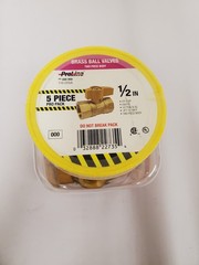 ProLine 1/2 in. Brass FPT 2-Piece Gas Valve (5-Pack) (110-223J5) *FREE SHIPPING*