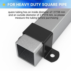 1.5″x1.5″ Square Tube Strap Clamp, U shaped Steel Pipe Clamp Bracket, Square …
