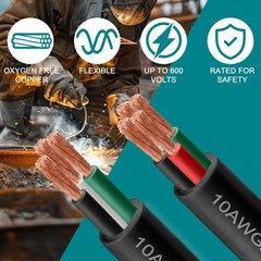 14/4 SOOW Wire 100FT, 14 AWG 600V SOOW Bulk Cable, 14 Gauge 4 Conductor Porta…