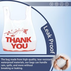 White Thank you bags, 100PCS T shirt bags, To Go Bags,Grocery bags, Reusable …
