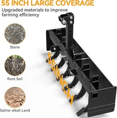 55″ Three Point Box Scraper, Box Blade Tractor Attachment Fits for Cat1