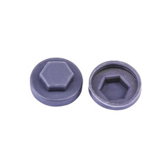 400 Pack Steel Gray 8mm Roofing Screw Caps – Durable Plastic Snap-On Covers for