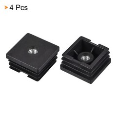 4Pcs 1.5″x1.5″ Caster Insert with Thread Square M8 Thread for Furniture