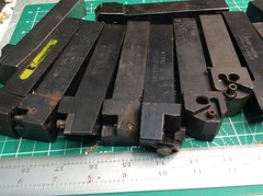 Valenite Carboloy ++ 15 pcs Various 1″ Lathe Tool Holders See Photos Used (15)