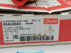 Danfoss 034L0043 Model KVL12 1/2 Inch ODF Bypass Crankcase Pressure Regulator