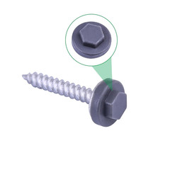 400 Pack Steel Gray 8mm Roofing Screw Caps – Durable Plastic Snap-On Covers for