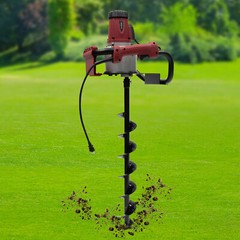 192rpm Powerful Electric Corded Digger Post Hole Auger 2 Drill Bit 1500W 1.6HP
