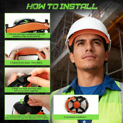 Hard Hat Sweatband and Top Pad – 1 Set Washable Hard Hat Sweat Bands with Helmet