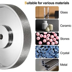 6 Inch Diamond Lapidary Wheel 80 Grit For Stone Marble Gem Glass Ceramics