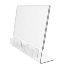 24 PCS Gift Card Display with 2 Acrylic Pockets 11 x 8.5 Slide-in Sign Holder