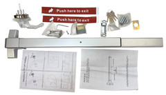 IRONWALLS Panic Bar for Exit Doors Silver Commercial Push Bar 32″ – 47” Doors