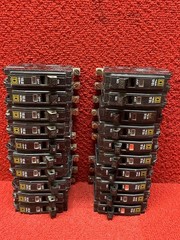 Lot of 20 Square D QO120 Circuit Breakers 20Amp 1 Pole 120/240VAC 10ka Good Cond