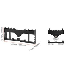 Uimoso 45″ Skid Steer Pallet Frame with Hitch Receiver and Spear Sleeves 4000lbs