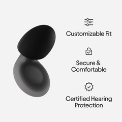 Loop Dream Earplugs for Deep Sleep, Napping and Snoring – Black