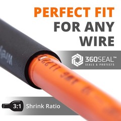 Heat Shrink Tubing Variety Pack – 180 Pcs with Strong Adhesive for Lasting Seal