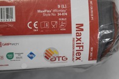 12 Pairs MaxiFlex Ultimate 34-874 Work Gloves 9/L Gray Black Nitrile Coated