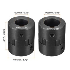 1 Pcs Flexible Coupling Shaft 20mm to 25mm 52mm x 44mm Motor Coupler Joint
