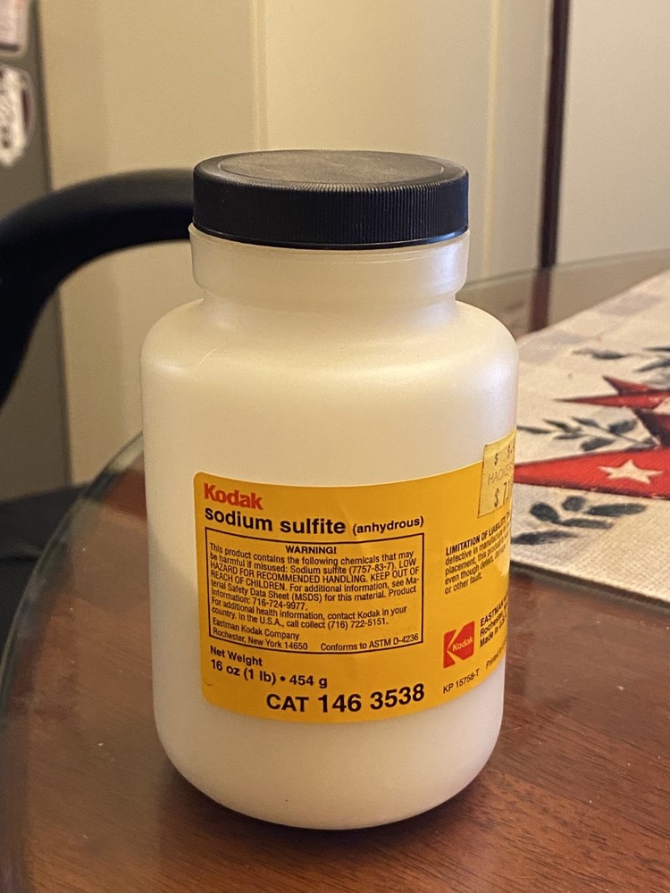 kodak Sodium Sulfite, 1lb. used on polaroid film