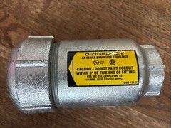 Emerson O-Z/Gedney AX-200A Malleable Iron Galvanized 2” Rigid Expansion Coupling