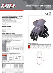 12- 34-874 MaxiFlex Foam Nitrile Grip Palm Coated PROTECTIVE WORK GLOVES LARGE