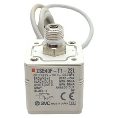 SMC ZSE40F-T1-22L Digital Vacuum Switch NPN, -100.0~100.0kPa, 12-24VDC, 1/8″ NPT