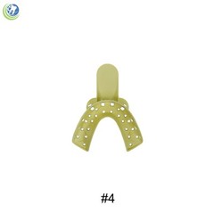 Dental Plastic Impression Trays Perforated Autoclavable Lower Medium #4 12 Pcs