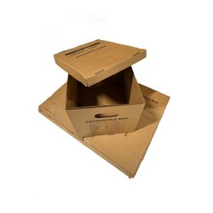 6 – Pack 15x12x10 Small Standard File Storage Moving Box with Lid Letter Handles