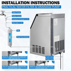 Built-in Commercial Ice Maker Stainless Steel Bar Restaurant Ice Cube Machine