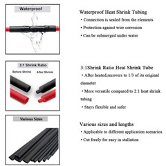 3:1 Heat Shrink Tubing Tube Glue Waterproof Dual Wall Wires Wrap (LARGE SIZES)