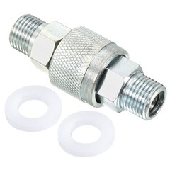 Hydraulic Quick Connect Coupler 1 Set Carbon Steel M16x1.5mm Male Thread Silver