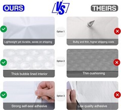 500Pcs Poly Bubble Mailers Padded Envelope Shipping Mailing Bag 8.5×12″ #2 White