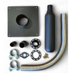 Generator Exhaust Extension Muffler w/Wall Mounting Kit – Universal Fit