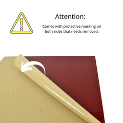 BuyPlastic 2423 Red Transparent Colored Acrylic Sheet 1/8″ x 24″ x 24″