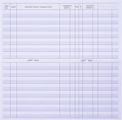 24 Pcs Check Registers for Personal Checkbook, Easy to Read Checkbook Register