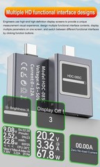 13 in 1 USB C Tester Power Meter 50V 12A Digital Multimeter PD3.1 Type C Detecto