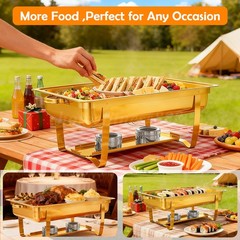 8QT Chafing Dish Wedding Buffet 316 Stainless Steel Chafer Catering Full Size
