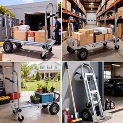 4 in 1 Aluminum Hand Truck Dolly Heavy Duty 1000 LB Convertible Folding Cart